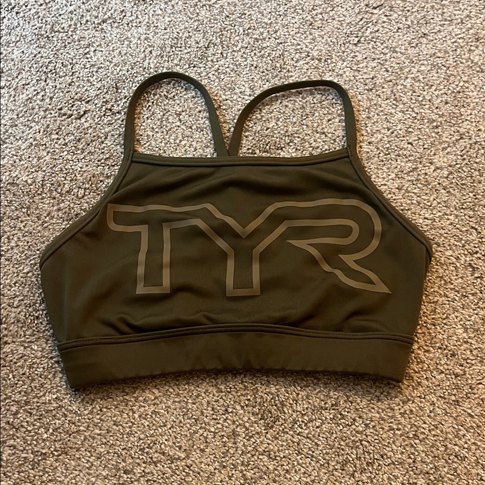 TYR Dark Green Athletic Bra